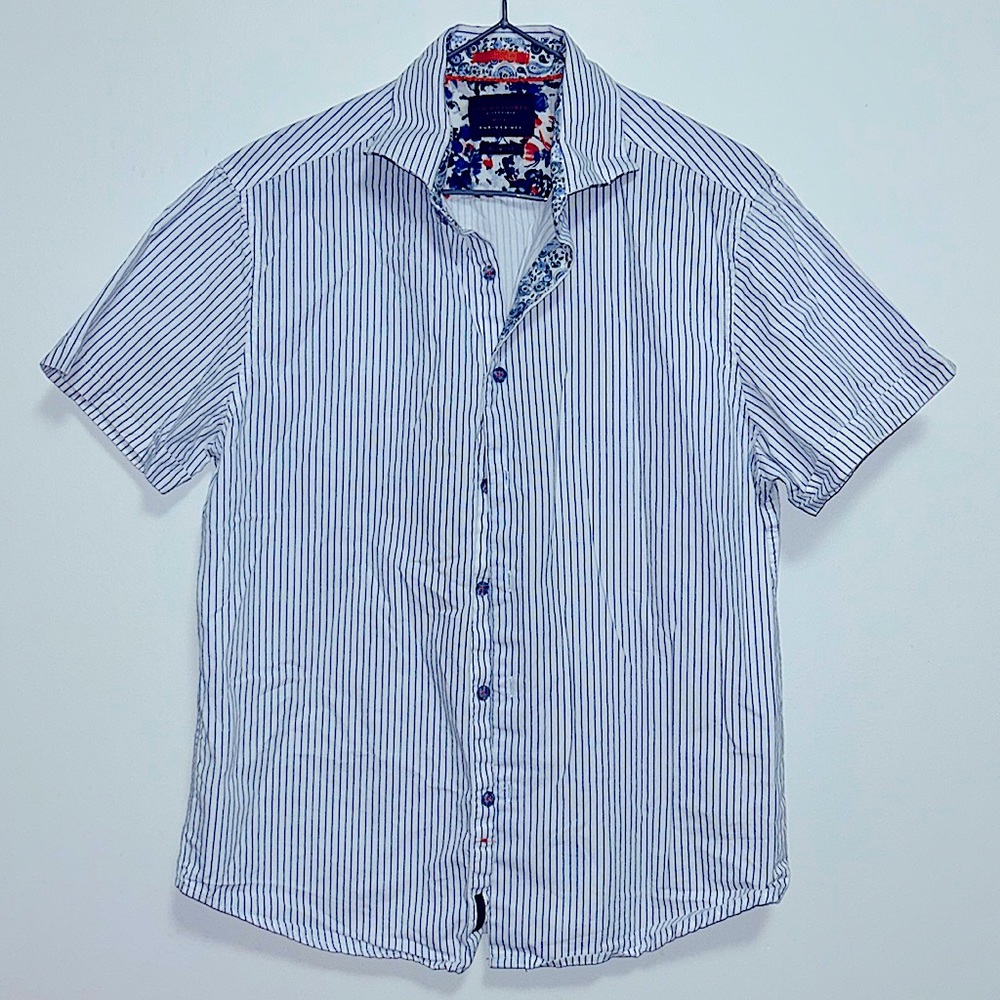 Men's Denim & Flower printed shirt